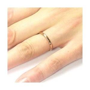 地金リング レディース 結婚指輪 甲丸 k10ピンクゴールド ミディ
