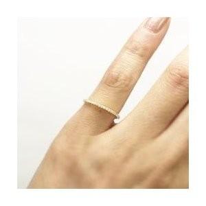 リング エタニティ 華奢 エタニティ ダイヤモンド 0.1ct 重ね使い選べる4色！ k18 指輪 父の日の画像