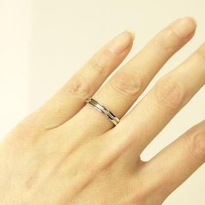リング 指輪 k18 平打ちメンズ18金 地金 結婚 マリッジ k18ホワイトゴールド プレゼント 記念日 父の日の画像