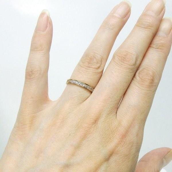 リング k18 ハーフエタニティ SIクラス ダイヤモンド 0.25ct 結婚 18金 指輪 父の日の画像