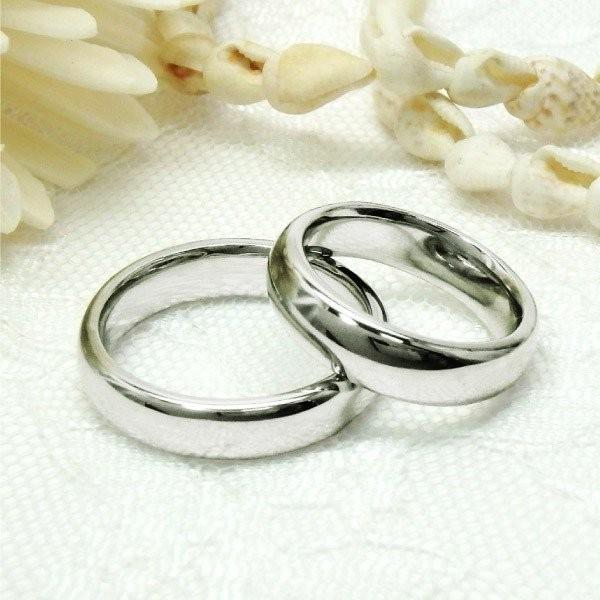 ペアリング シルバー 幅5mm 甲丸地金 結婚指輪 シルバー マリッジ SV925 父の日の画像