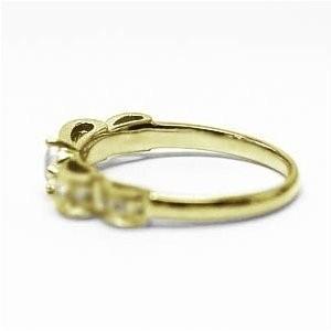 ルビー りぼんリング 指輪 ダイヤモンド パワーストーン K10ピンクゴールド 10金 父の日の画像