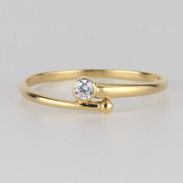 一粒ダイヤ リング 指輪 普段使い ダイヤモンド 10k k10 10金