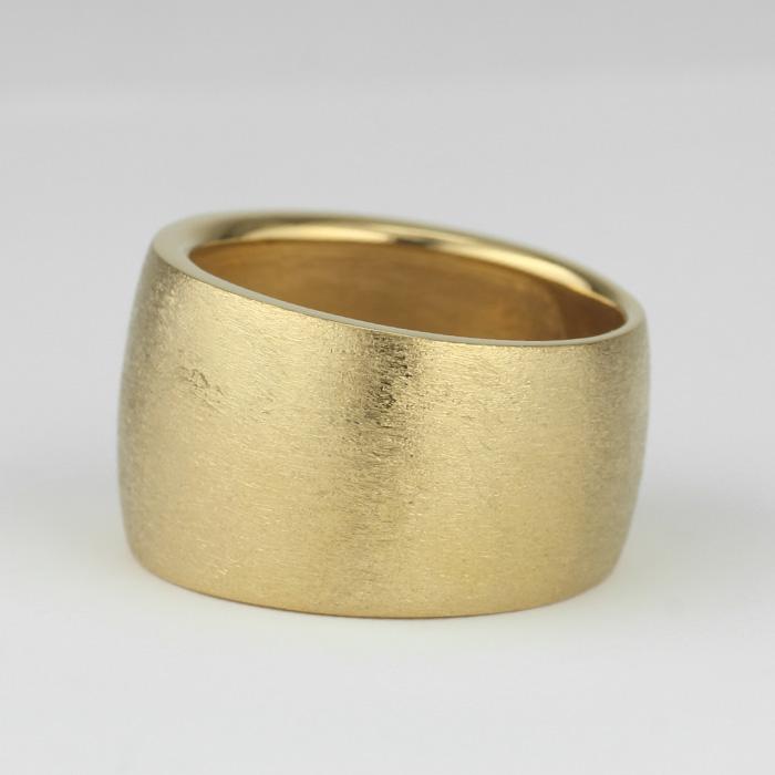 地金リング k18 つや消し マット ワイド 幅広 指輪 レディース 18K 18