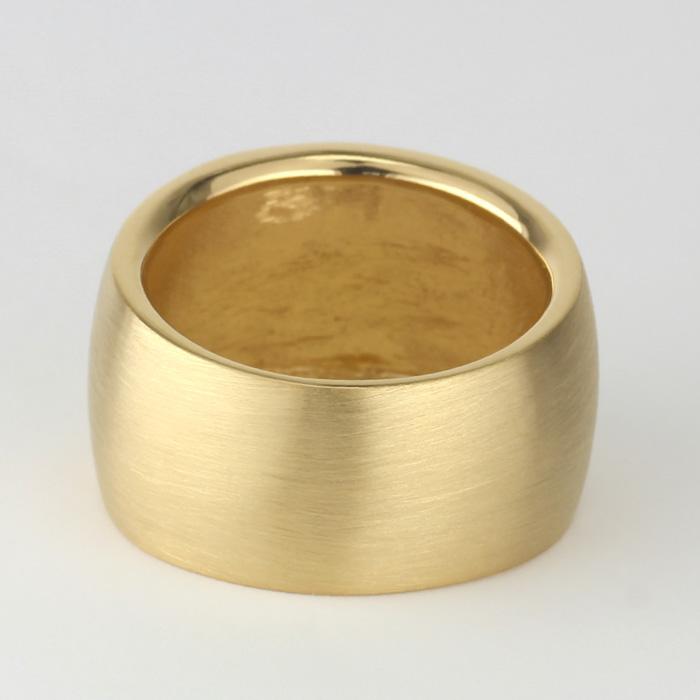 地金リング k18 つや消し ヘアライン マット ワイド 幅広 指輪