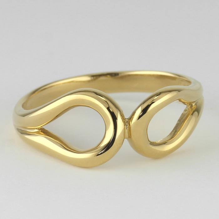 地金 リング k18 インフィニティ ∞ 八の字 指輪 レディース 18K 18金