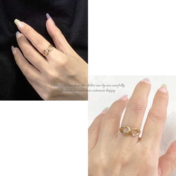 地金 リング k18 インフィニティ ∞ 八の字 指輪 レディース 18K 18金