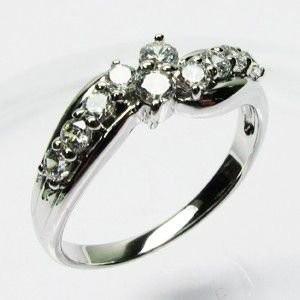 リング ダイヤモンド 0.50ct Pt900 プラチナ フラワー 花 指輪 父の日の画像