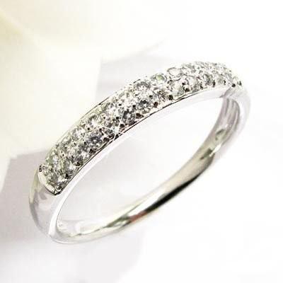パヴェ リング 指輪 レディース k18ゴールド エタニティ 0.20ct ダイヤモンド k18金 父の日の画像
