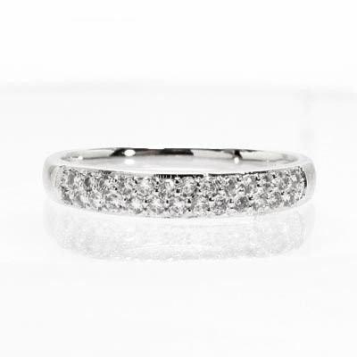 パヴェ リング 指輪 レディース k18ゴールド エタニティ 0.20ct ダイヤモンド k18金 父の日の画像
