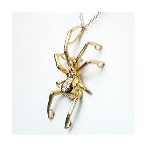 ネックレス ダイヤモンド クモ 昆虫 k18 18金 ゴールド ペンダント