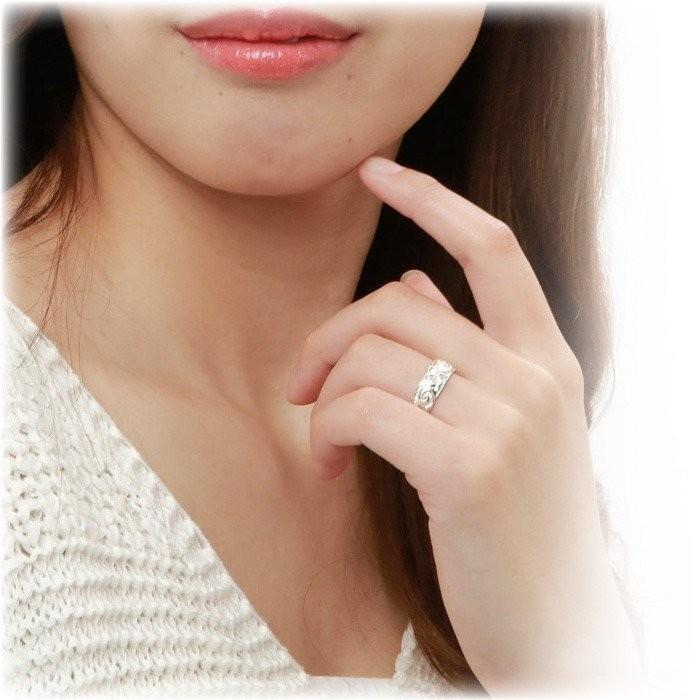 ハワイアン 指輪 10金 レディース リング k10 10k マリッジ ゴールド 手彫り ハンドメイド 父の日の画像