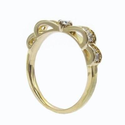 リング 指輪 レディース Wリボン 天然ダイヤモンド 0.30ct k18 18金 誕生日 プレゼント 父の日の画像