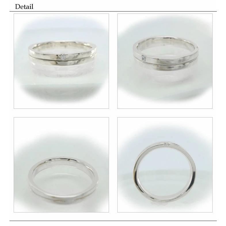 メンズリング プラチナ ダイヤモンド Pt900 平打ち シンプル 指輪 マリッジ 幅広 地金 誕生日 結婚 父の日の画像