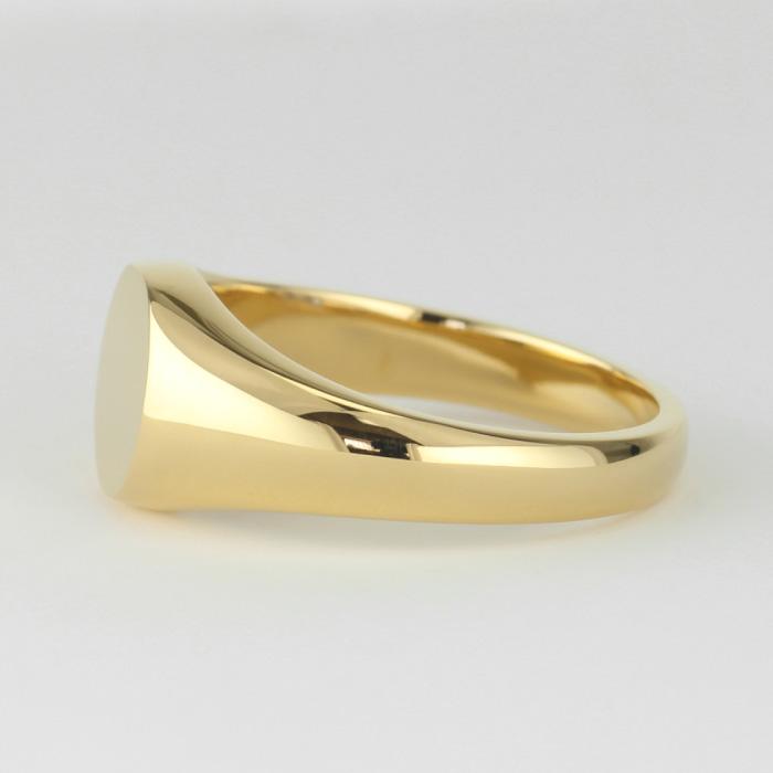 K10WG　地金　リング　印台風　男女兼用　艶有　指輪 リング メンズ k10 イエローゴールドk10 指輪 印台 長方形