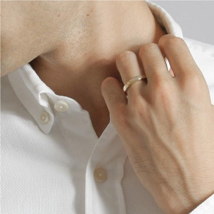 メンズリングダイヤ k10 10金 10k 結婚 指輪 シンプル 側面 ダイヤモンド 父の日の画像