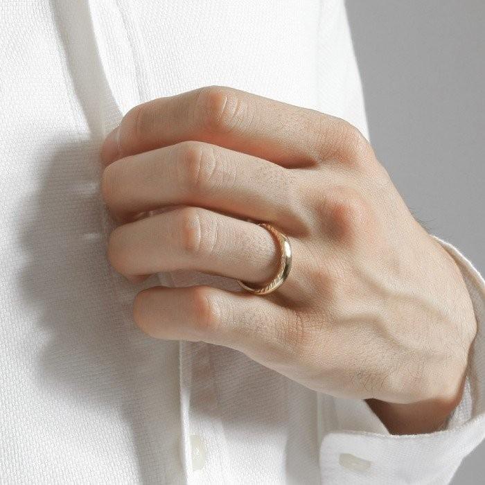 メンズリングダイヤ k10 10金 10k 結婚 指輪 シンプル 側面 ダイヤモンド 父の日の画像
