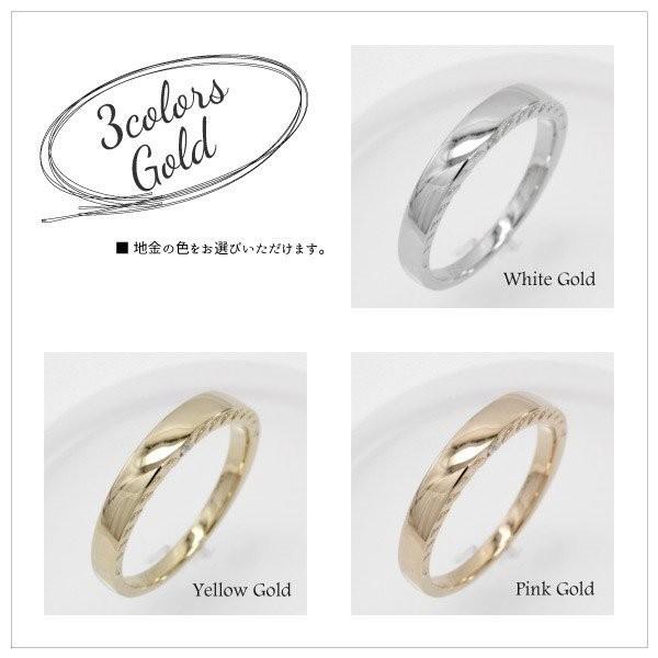 メンズリングダイヤ k10 10金 10k 結婚 指輪 シンプル 側面 ダイヤモンド 父の日の画像