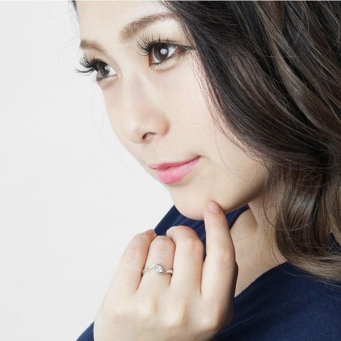 ダイヤモンド リング レディース 一粒石 ダイヤ 華奢 メモリアル 結婚 婚約指輪 プラチナ900 記念日 結婚記念 父の日の画像
