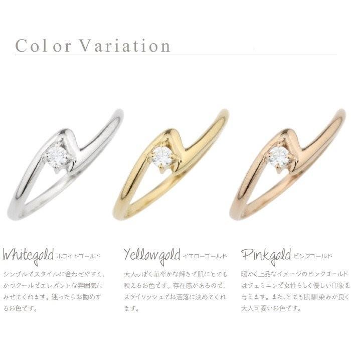 リング レディース 一粒 ダイヤモンド 10金 K10 10k 記念日 結婚 婚約指輪 誕生日 プレゼント 父の日の画像