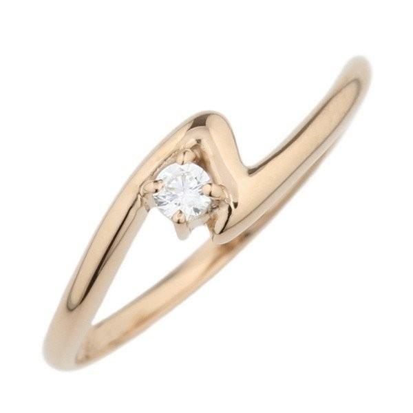 リング レディース 一粒 ダイヤモンド 10金 K10 10k 記念日 結婚 婚約指輪 誕生日 プレゼント 父の日の画像