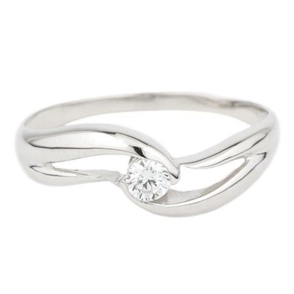 リング レディース 一粒 ダイヤモンド 10金 k10 10k ゴールド 記念日 結婚 婚約指輪 誕生日 プレゼント 父の日の画像