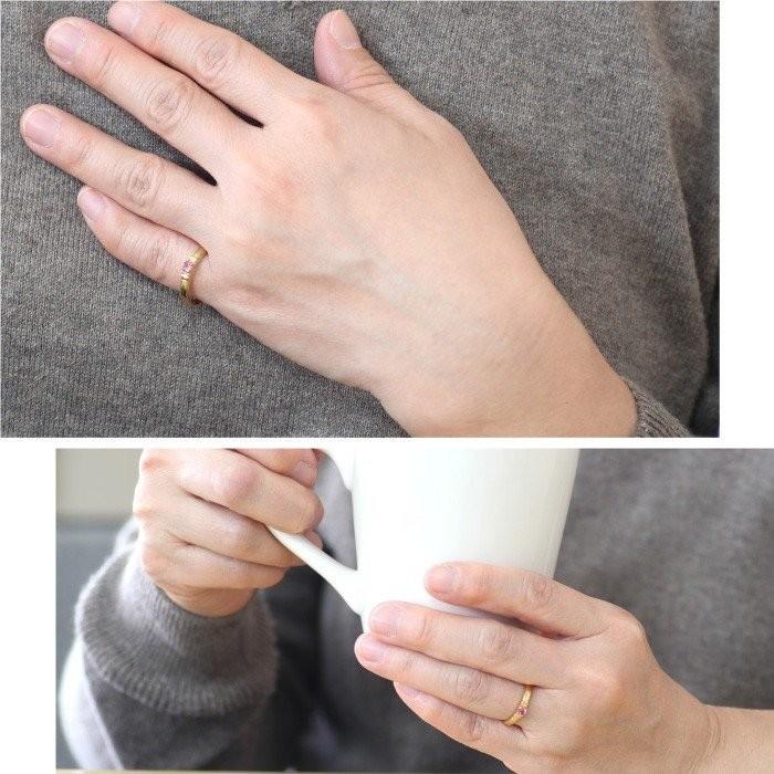 リング レディース 一粒 ダイヤモンド シンプル k18 ゴールド 18金 結婚 婚約指輪 誕生日 プレゼント 父の日の画像