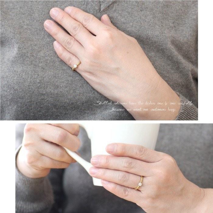 リング レディース 一粒 ダイヤモンド シンプル k18 ゴールド 18金 結婚 婚約指輪 誕生日 プレゼント 父の日の画像