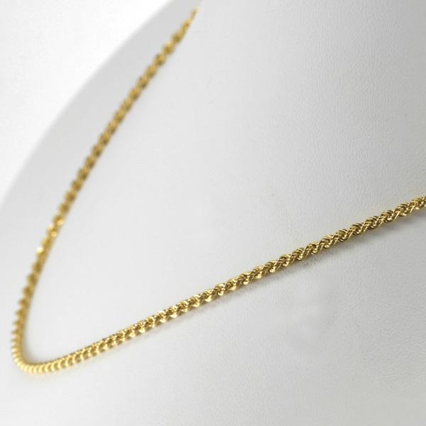 ネックレス チェーン 10金 イエローゴールド 45cm 中空 ロープ 10k k10 父の日の画像