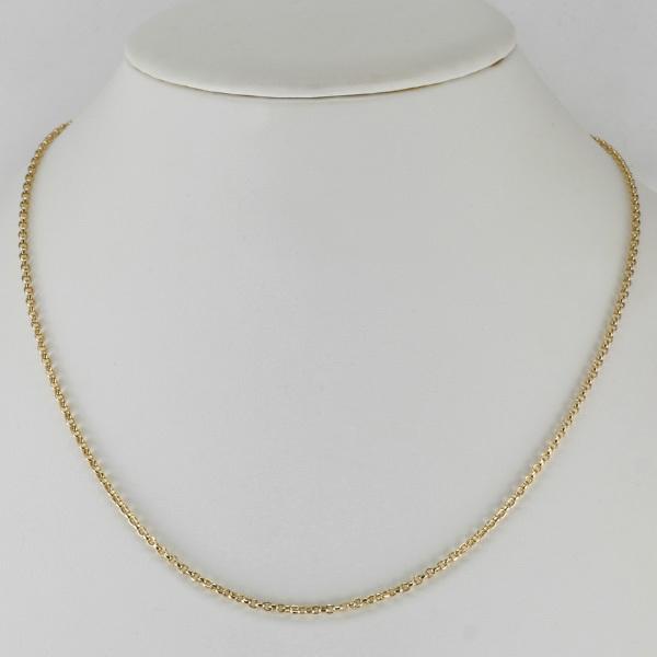 18金 ネックレス 中空 カットエスカルゴ チェーン 18k イエローゴールド k18YG 45cm 父の日の画像