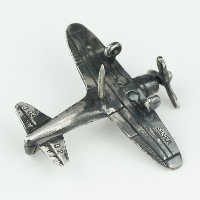 ラペルピン メンズ 飛行機 戦闘機 零戦 ゼロ戦 シルバー SV925