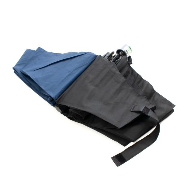 リュックを背負う人に最適！ 男女兼用 雨 超撥水 強風対策 ミニ傘 57cm-63.5cm 8本骨 簡単開閉骨使用 無地 約350g ブラック・ネイビー |  | 04