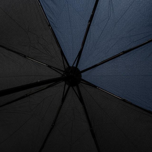 リュックを背負う人に最適！ 男女兼用 雨 超撥水 強風対策 ミニ傘 57cm-63.5cm 8本骨 簡単開閉骨使用 無地 約350g ブラック・ネイビー |  | 07