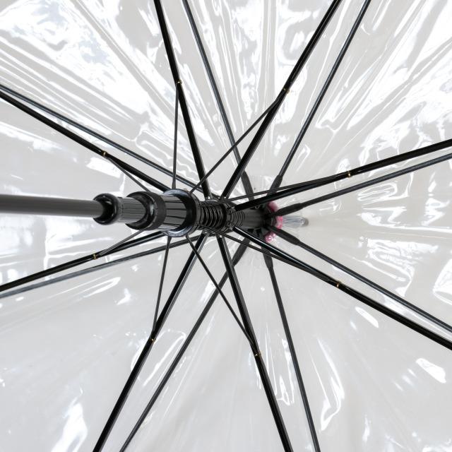 婦人長傘 ワンタッチ レディース ビニール 猫柄プリント 耐水性バッチリ おしゃれ 通勤通学 普段使いに 大判深張りで形が綺麗で濡れにくい ブラックキャッツ |  | 02