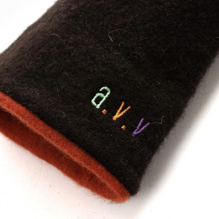 a.v.v（アー・ヴェ・ヴェ）手袋 レディース スマホ対応 ５本指 防寒 暖かい ジャージ 進物 ギフト ファッション おしゃれ ブラウン TH-5715-BR 日本製 冬手袋 | a.v.v | 04