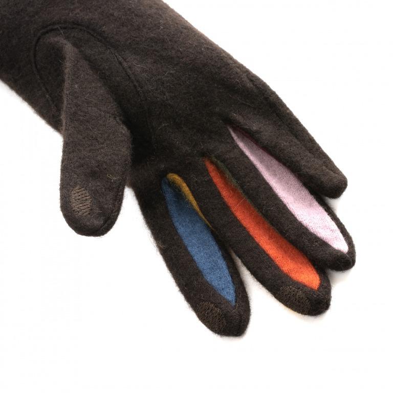 a.v.v（アー・ヴェ・ヴェ）手袋 レディース スマホ対応 ５本指 防寒 暖かい ジャージ 進物 ギフト ファッション おしゃれ ブラウン TH-5715-BR 日本製 冬手袋 | a.v.v | 06