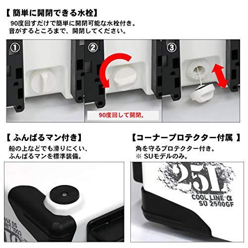 ダイワ(DAIWA) クーラーボックス クールラインα GF SU2500 ブラック 釣り 25リットル 