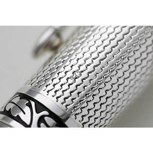 Xezo Tribune ソリッドスターリングシルバー925 ダイヤモンドカット ナンバー入りシリアルボールペン。300本限定生産。同じペンは2つとありません。 Xezo