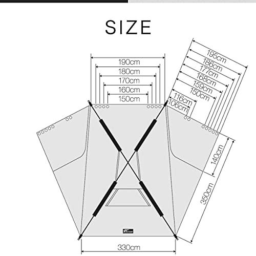 FIELDOOR カーサイドタープ カーサイドシェルタータープ 【ダークブラウン】 簡単設置 吸盤フック 車 オーニング キャンプ 車中泊 デイキャンプ 着替え 日よけ 