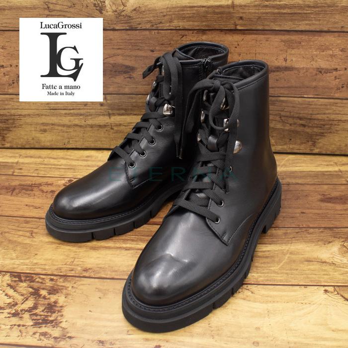 新品未使用 ルカグロッシ 37.5 24 24.5 レースアップ ブーツ-