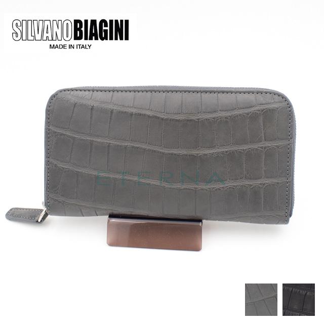 Silvano Biagini シルバーノビアジーニ 財布 メンズ 長財布 本革 レザー クロコダイル イタリア Made In Itary 黒 グレー ギフト プレゼント P211 Wam 93 Eterna 靴とバッグの専門店 通販 Yahoo ショッピング