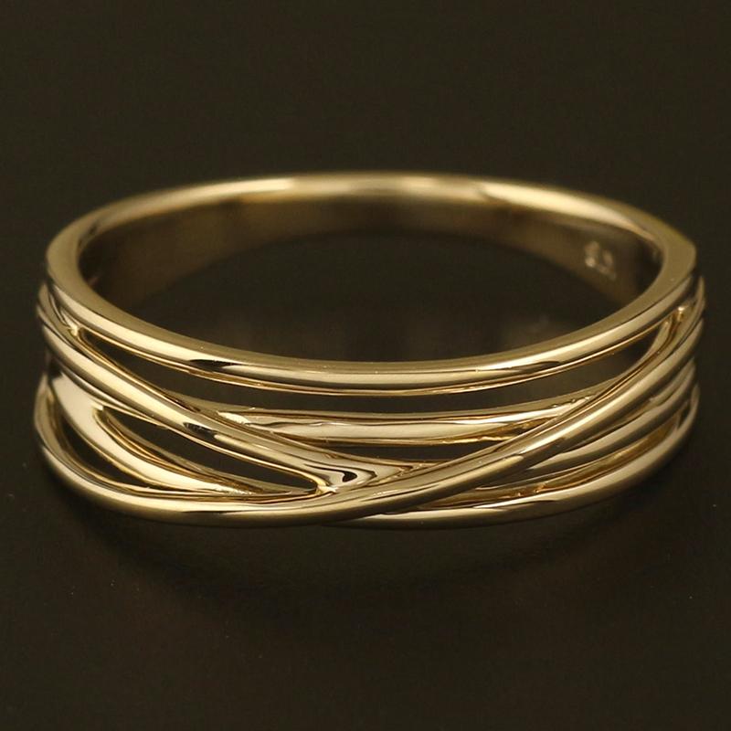 18金 リング レディース 指輪 K18 ゴールド 地金 ジガネ 重ね付け