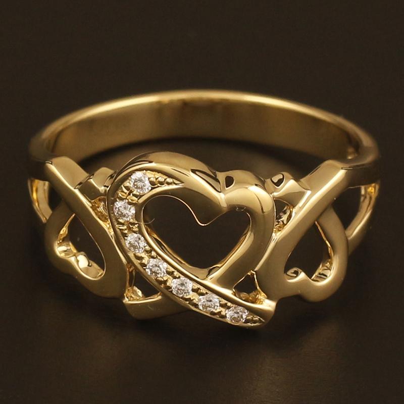 18金 リング レディース 指輪 K18 ダイヤモンド ゴールド ハート