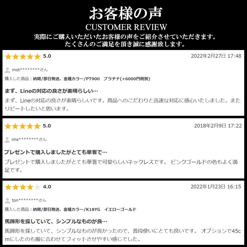 18金 ネックレス レディース 馬蹄 K18 ダイヤモンド ホースシュー ゴールド 蹄鉄 18K 華奢 シンプル アズキチェーンの画像