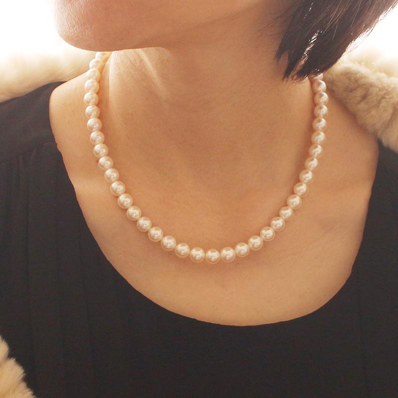 花珠 あこや真珠 ネックレス イヤリングセット 花珠鑑定書付 レディース 7.5〜8.0mm 真珠ネックレス 高品質 本真珠 パール フォーマルの画像