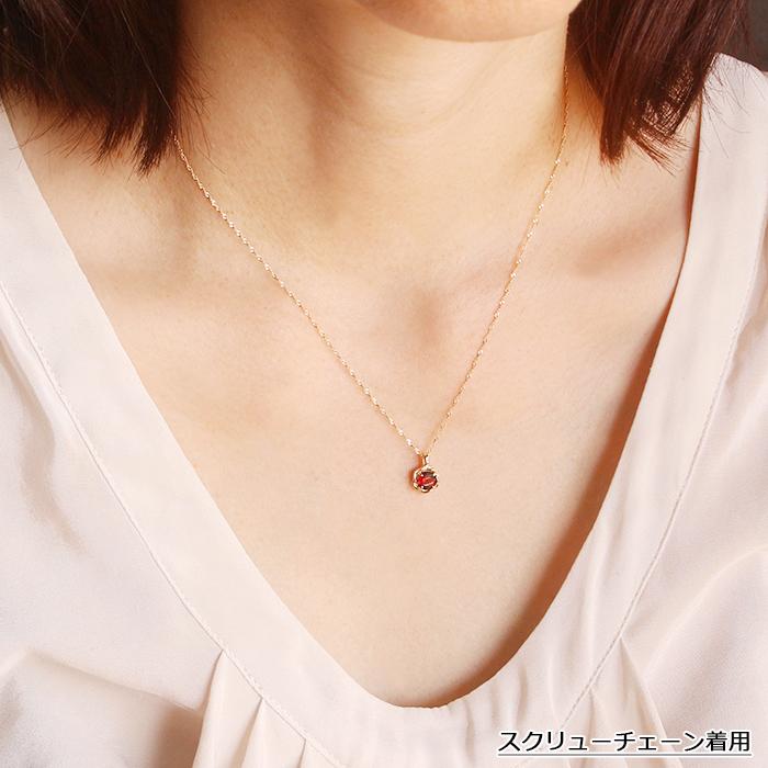 最終価格】K18 YG ガーネットネックレストップ 最終価格】K18 YG