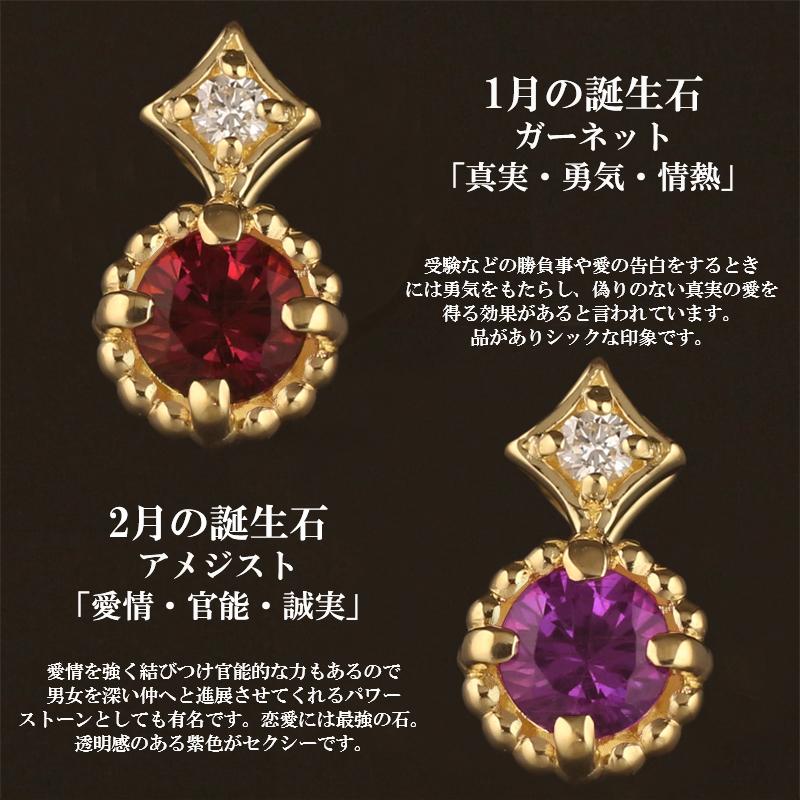 18金 ペンダントトップ K18 一粒石 ミルウチ ミルグレイン 誕生石