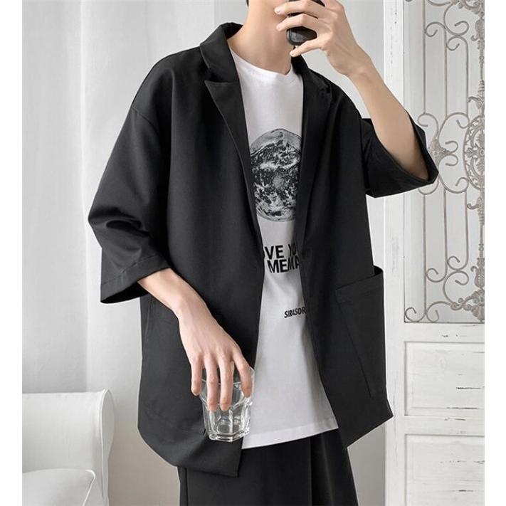 テーラードジャケット メンズ サマージャケット ブレザー ジャケット テーラード 夏 薄手 半袖 新作 One Eternal One 通販 Yahoo ショッピング