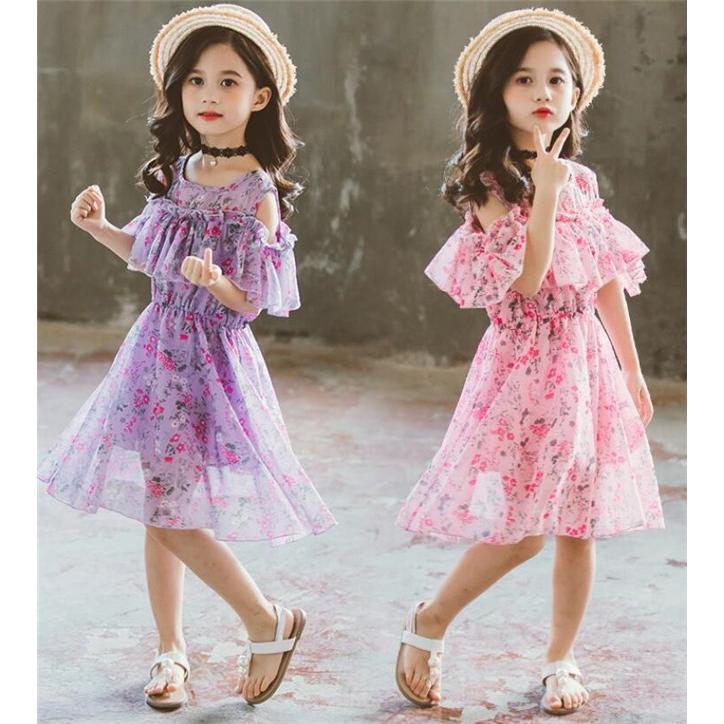 ワンピース キッズ 女の子 洋服 ガールズ 子供服 半袖 フレアワンピース 夏 カジュアル 花柄 ジュニア H