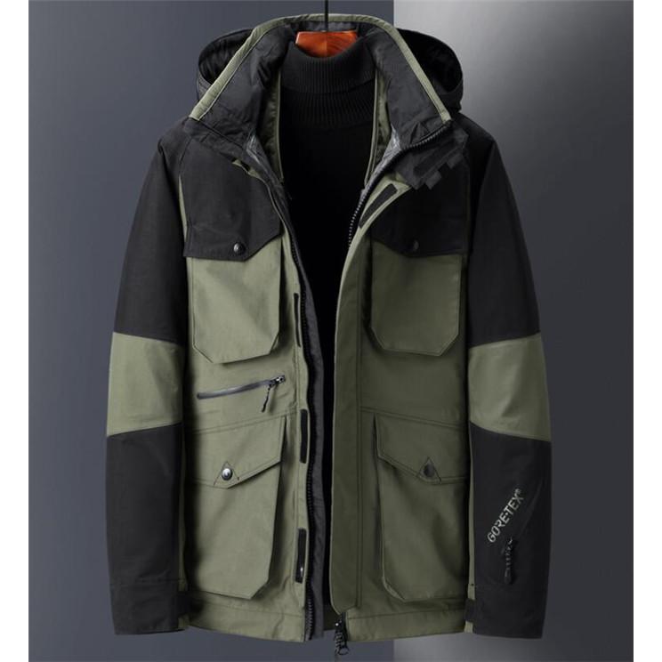 日本最大の フード 暖かい 2点セット アウトドア ダウン 防水 メンズ ダウンジャケット ダウンコート メンズ ダウンジャケット 冬 紳士 ダウンコート 防寒服 コート アウター